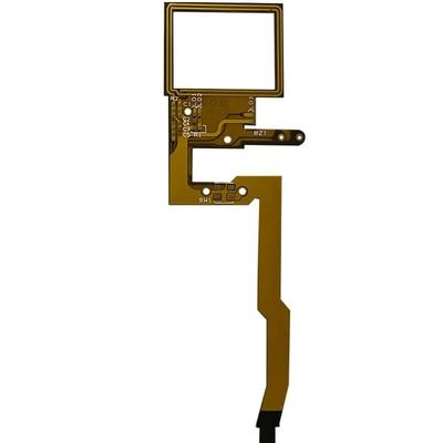 ราคาดี ประกอบ PCB ยืดหยุ่นทนทาน 2 ชั้นฟิล์มหุ้มสีเหลือง + ดำ ออนไลน์